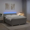 Lova su čiužiniu ir LED apšvietimu Šviesiai pilka 140 x 200 cm
