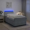 Lova su čiužiniu ir LED apšvietimu Šviesiai pilka 120 x 200 cm