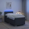 Lova su čiužiniu ir LED apšvietimu Tamsiai pilka 80 x 200 cm