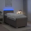 Lova su čiužiniu ir LED apšvietimu Taupe 80 x 200 cm Audinys