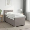 Lova su čiužiniu ir LED apšvietimu Taupe 90 x 200 cm Audinys