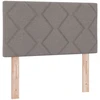 Lova su čiužiniu ir LED apšvietimu Taupe 80 x 200 cm Audinys