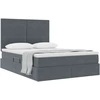 Lova su daiktų laikymo vieta ir čiužiniu 140 x 200 cm Aksomas