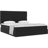 Lova su daiktų laikymo vieta ir čiužiniu Juoda 180 x 200 cm