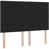 Lova su daiktų laikymo vieta ir LED Juoda 140 x 200 cm Aksomas
