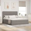Lova su daiktų laikymo vieta ir LED su LED Taupe 160 x 200 cm