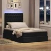 LED saugojimo lova su čiužiniu Juoda 120 x 200 cm Audinys
