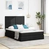 Lova su daiktų laikymo vieta ir LED su LED Juoda 140 x 190 cm