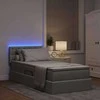 Lova su daiktų laikymo vieta ir LED Šviesiai pilka 90 x 190 cm