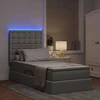 LED saugojimo lova su čiužiniu Šviesiai pilka 100 x 200 cm