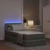 Lova su daiktų laikymo vieta ir LED Šviesiai pilka 90 x 200 cm