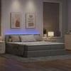 Lova su daiktų laikymo vieta ir LED Šviesiai pilka 180 x 200 cm