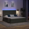 LED saugojimo lova su čiužiniu Tamsiai pilka 160 x 200 cm