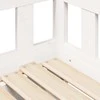 Lova su ištraukiama dalimi/stalčiais be čiužinio balta 80x200cm