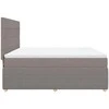 Lova su spyruoklėmis ir čiužiniu, taupe, 180x200 cm, audinys