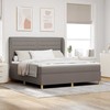 Kiemas lova su galvūgalio Taupe 200 x 180 cm audinys