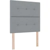 Kiemas lova su galvūgalio Šviesiai pilka 200 x 90 cm audinys