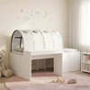 Lovą su tuneliu 4 pcs Artisian ąžuolas ir balta