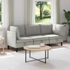 Sofa Svetainės baldų komplektas 3 vnt. Šviesiai pilka Audinys