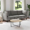 Sofa Svetainės baldų komplektas 3 vnt. Tamsiai pilka Audinys