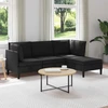 Sofa Svetainės baldų komplektas 4 vnt. Juoda Audinys