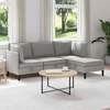 Sofa Svetainės baldų komplektas 4 vnt. Šviesiai pilka Audinys