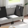 Sofa Svetainės baldų komplektas 4 vnt. Šviesiai pilka Audinys