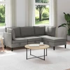Sofa Svetainės baldų komplektas 4 vnt. Tamsiai pilka Audinys
