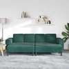 Svetainės sofa 3 vnt. Tamsiai žalia