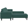 Svetainės sofa 3 vnt. Tamsiai žalia
