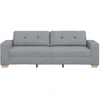 Trivietė sofa, šviesiai pilka, 220x78x80 cm, audinys