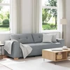 Trivietė sofa, šviesiai pilka, 220x78x80 cm, audinys