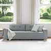 Trivietė sofa, šviesiai pilka, 220x78x80 cm, audinys
