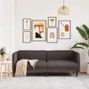 Trivietė sofa, tamsiai rudos spalvos, audinys