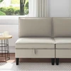 Vidinė Sofa su Saugykla Avižinė Aksomas