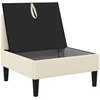 Vidinė Sofa su Saugykla Kreminė 70 x 70 x 82 cm Aksomas