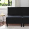 Vidurinė sofa su saugykla Juoda Aksomas