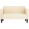 Loveseat sofa, kreminė, 109cm, velvetinis audinys