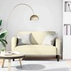 Loveseat sofa, kreminė, 110cm, dirbtinė oda