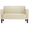 Loveseat sofa, kreminė, 110cm, dirbtinė oda