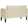 Loveseat sofa, kreminė, 110cm, dirbtinė oda