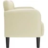 Loveseat sofa, kreminė, 110cm, dirbtinė oda