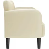 Loveseat sofa, kreminė, 110cm, dirbtinė oda