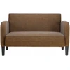 Loveseat sofa, ruda, 110cm, dirbtinė oda
