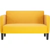 Loveseat sofa, šviesiai geltona, 109cm, velvetinis audinys