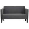 Loveseat sofa, tamsiai pilka, 109cm, velvetinis audinys