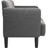 Loveseat sofa, tamsiai pilka, 109cm, velvetinis audinys