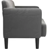 Loveseat sofa, tamsiai pilka, 109cm, velvetinis audinys