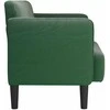 Loveseat sofa, tamsiai žalia, 109cm, velvetinis audinys