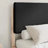 Lova Lovo rėmas su apmuštu galvūgaliu Juoda 120 x 200 cm